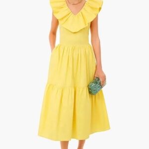HYACINTH HOUSE yellow Josie midi dress